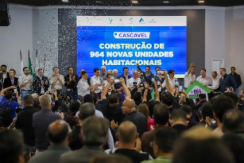 Governador autoriza 964 moradias e R$ 242 milhões em investimentos para Cascavel