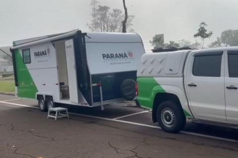 Saúde itinerante leva atendimento à população da região central de Foz do Iguaçu.